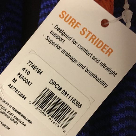 SPEEDO Junior "Surf Strider" Knit Water Shoes - Zig Zag Blue  🏄  NEW!! - Picture 6 of 9